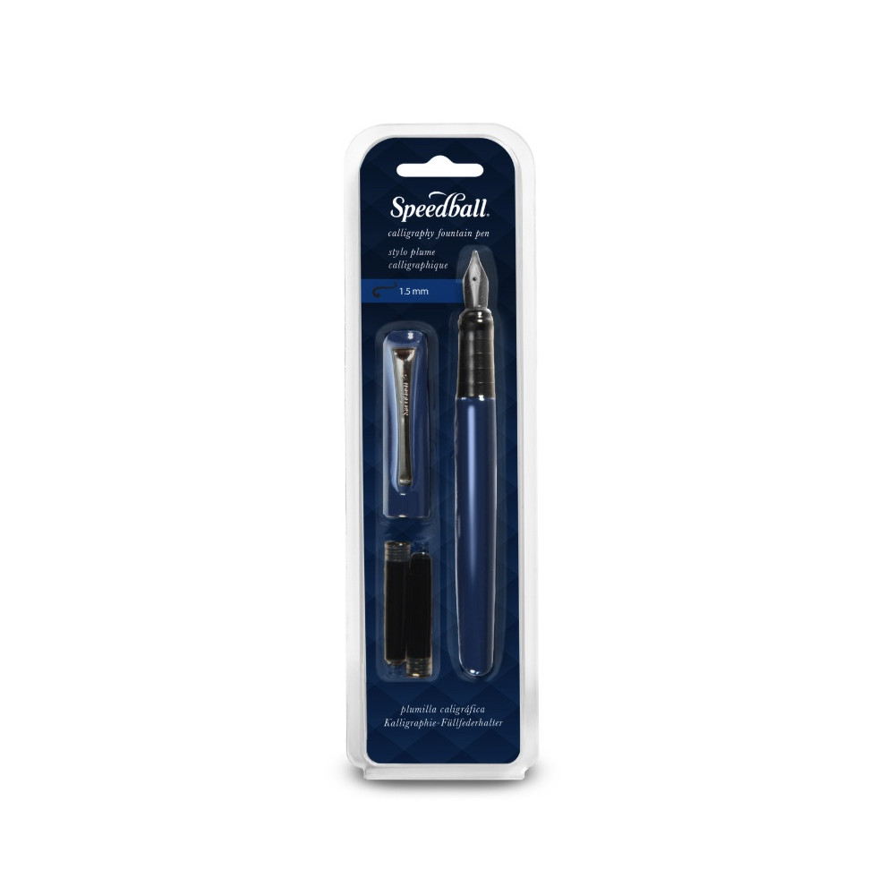 Calligraphy fountain pen - Speedball - Blue 1,5 mm M