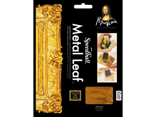 Folia do złoceń Mona Lisa - Speedball - Gold 13 x 13 cm 25 ark.