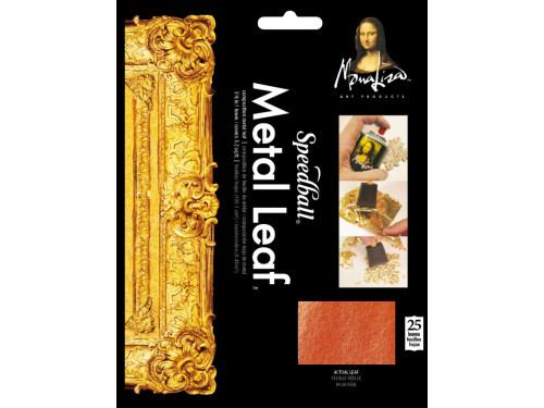 Mona Lisa metal leaf - Speedball - Copper 13 x 13 cm 25 sheets
