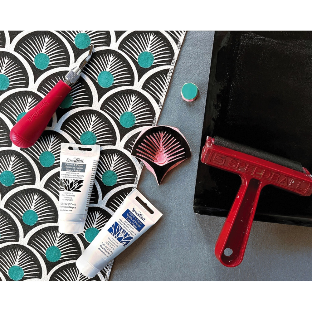 Fabric Block Printing Deluxe Kit - Speedball - 14 pcs