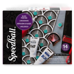Fabric Block Printing Deluxe Kit - Speedball - 14 pcs