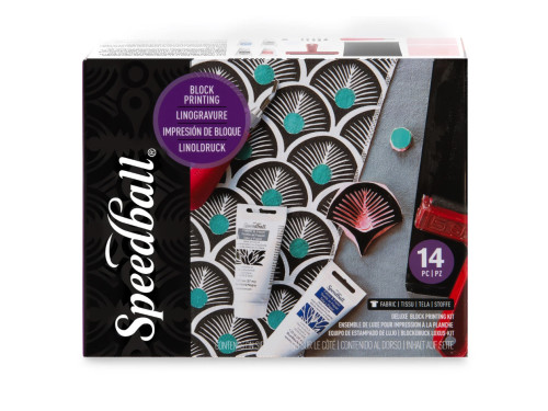 Fabric Block Printing Deluxe Kit - Speedball - 14 pcs