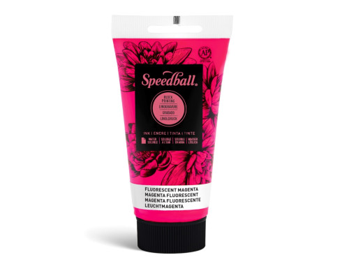 Water-Soluble Block Printing Ink - Speedball - Fluo Magenta 75 ml