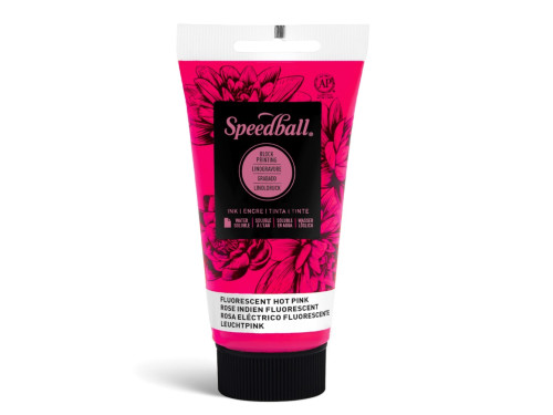 Farba do linorytu Water-Soluble Ink - Speedball - Fluo Hot Pink 75 ml