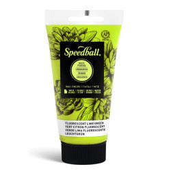 Water-Soluble Block Printing Ink - Speedball - Fluo Lime Green 75 ml