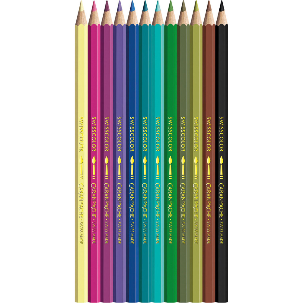 Zestaw kredek akwarelowych Kawaii Monster - Caran d'Ache - 12 szt.