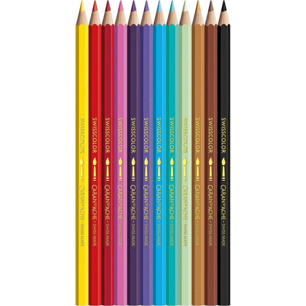 Set of watercolor Swisscolor Kawaii Candy - Caran d'Ache - 12 pcs