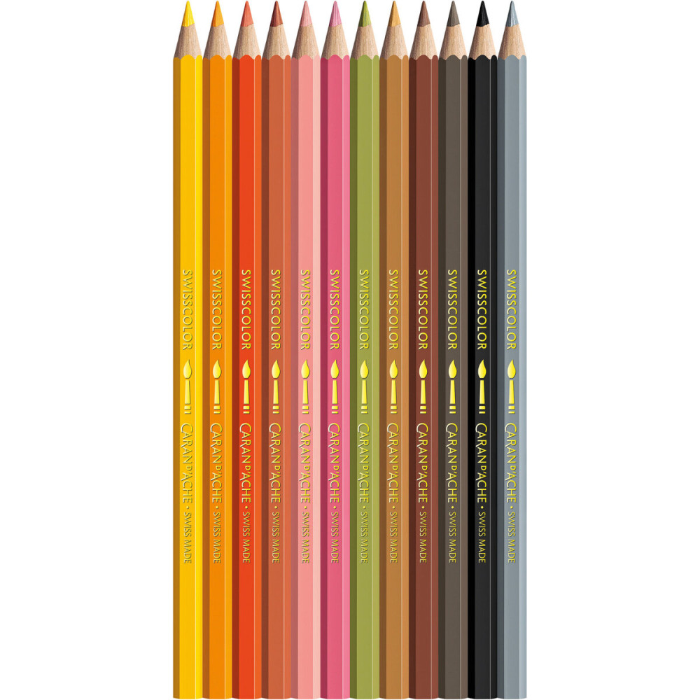 Zestaw kredek akwarelowych Kawaii Animals - Caran d'Ache - 12 szt.