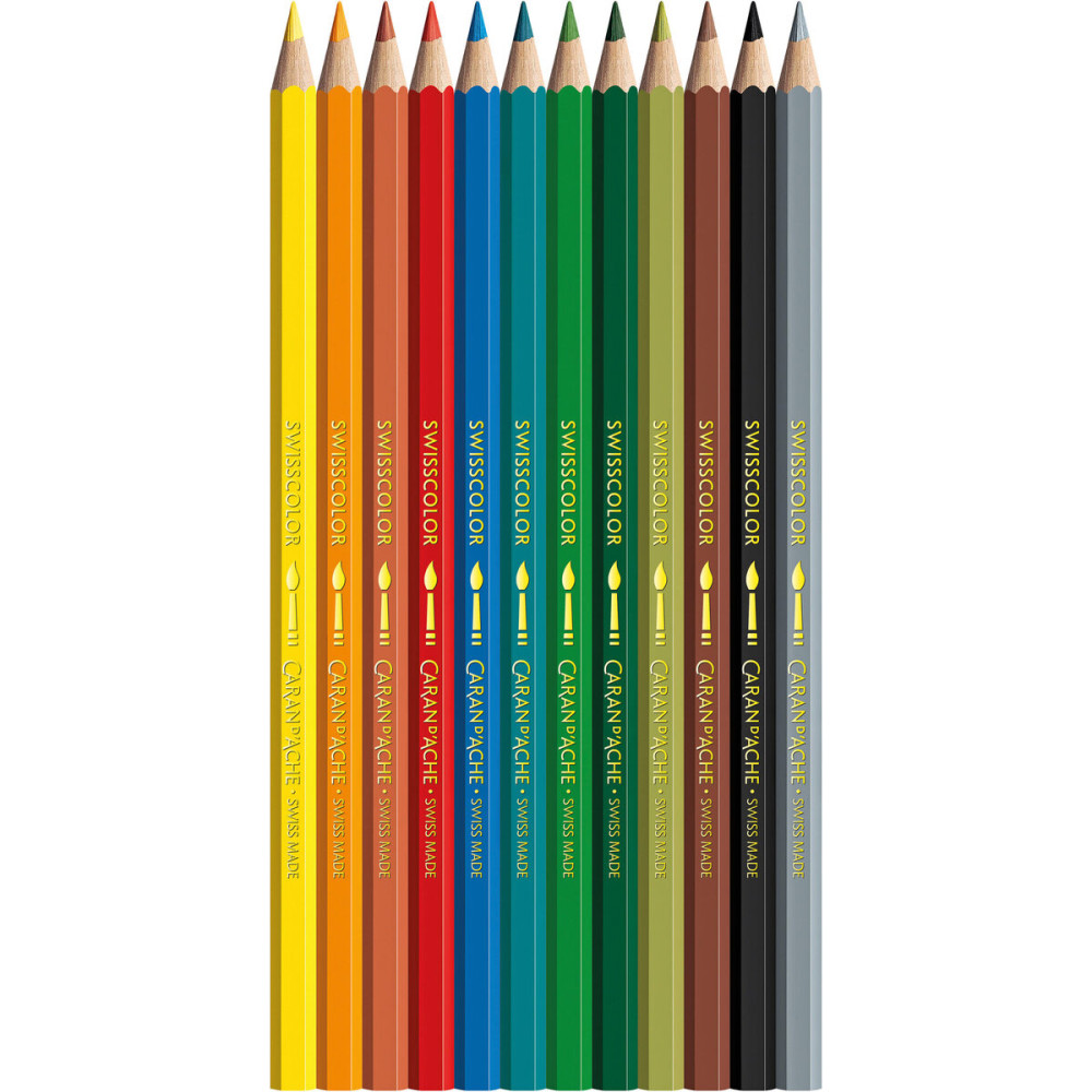 Zestaw kredek akwarelowych Kawaii Mountain - Caran d'Ache - 12 szt.