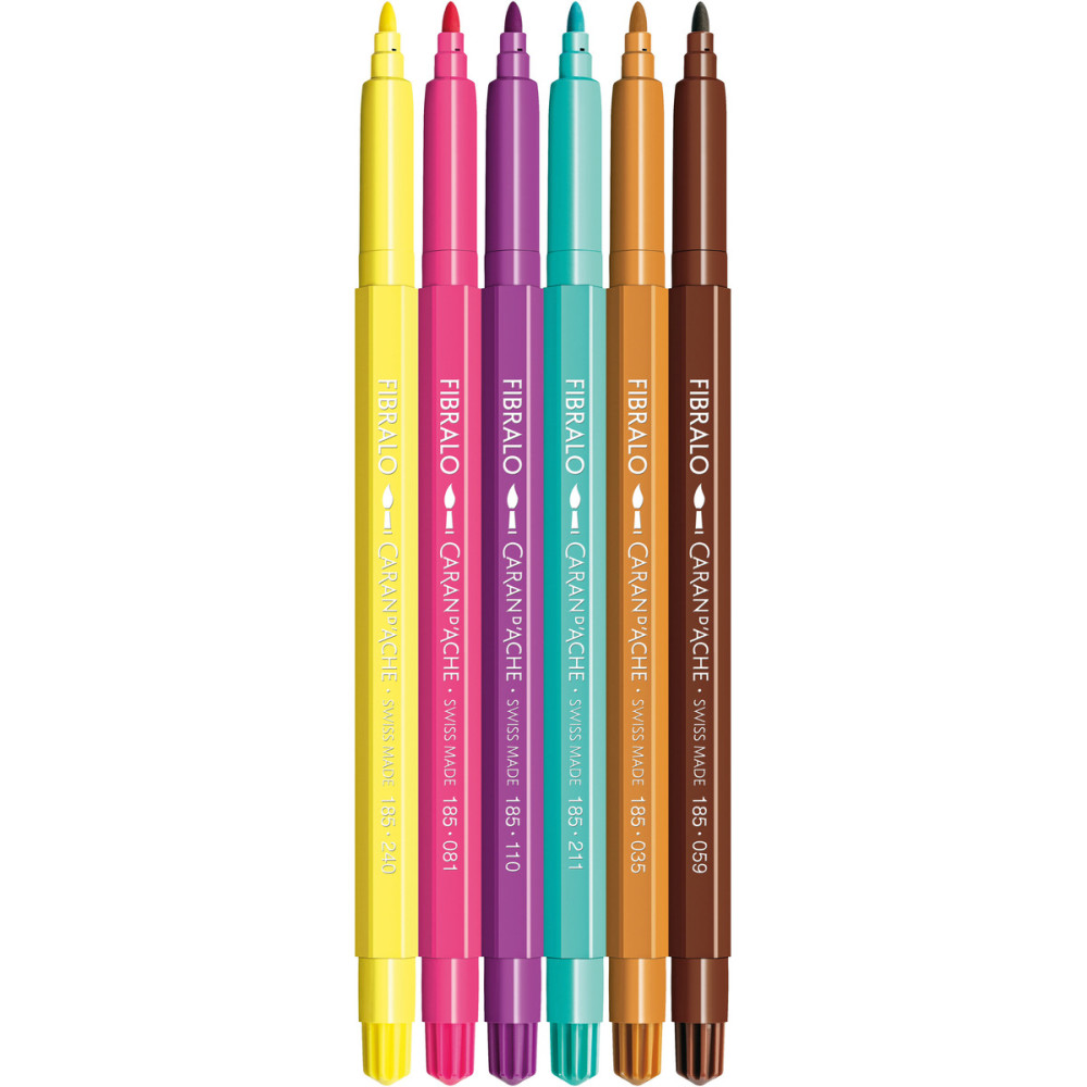 Zestaw pisaków Fibralo Kawaii Candy - Caran d'Ache - 6 szt.