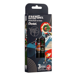 Set of EnerGel Nature rollerball pens - Pentel - Dark 0,7 mm 3 pcs