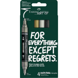Zestaw markerów akrylowych Multimark - Faber-Castell - Classic 4 szt.