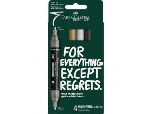 Zestaw markerów akrylowych Multimark - Faber-Castell - Classic 4 szt.