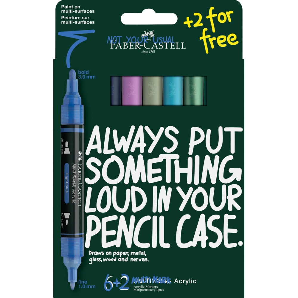 Zestaw markerów akrylowych Multimark - Faber-Castell - Frost 8 szt.