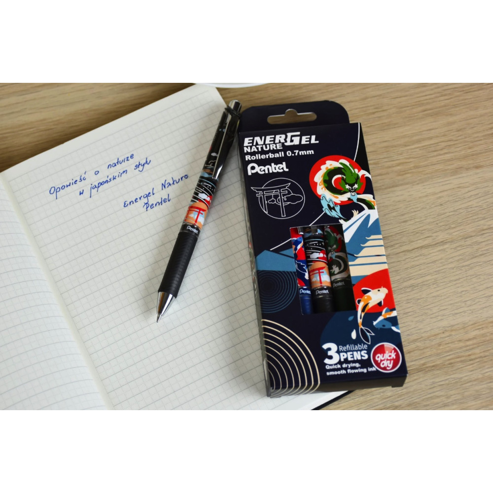 Pióro kulkowe EnerGel Nature - Pentel - Wind 0,7 mm