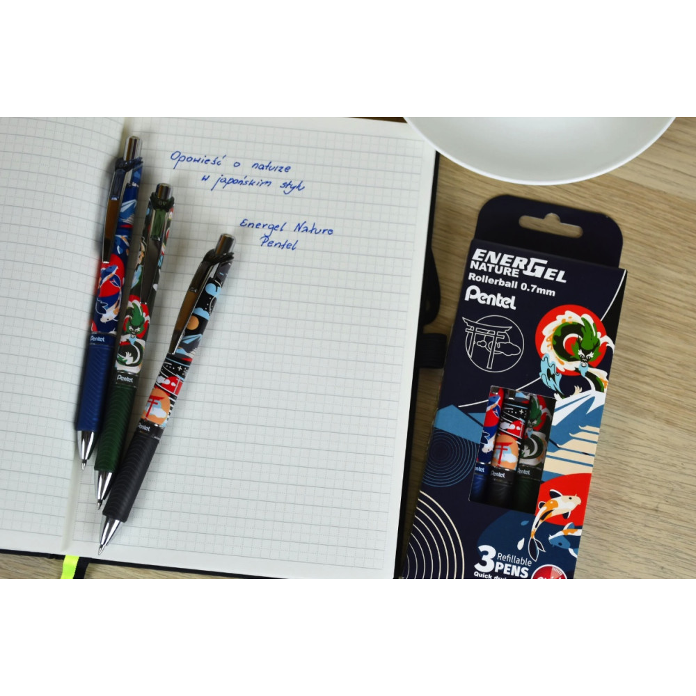 Pióro kulkowe EnerGel Nature - Pentel - Dragon 0,7 mm