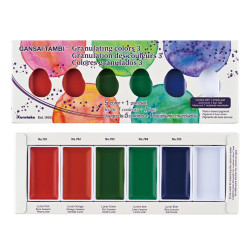 Zestaw farb akwarelowych Gansai Tambi Granulating 3 - Kuretake - 5 szt.