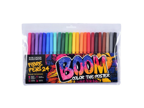 Zestaw flamastrów Boom - Koh-I-Noor - 24 kolory
