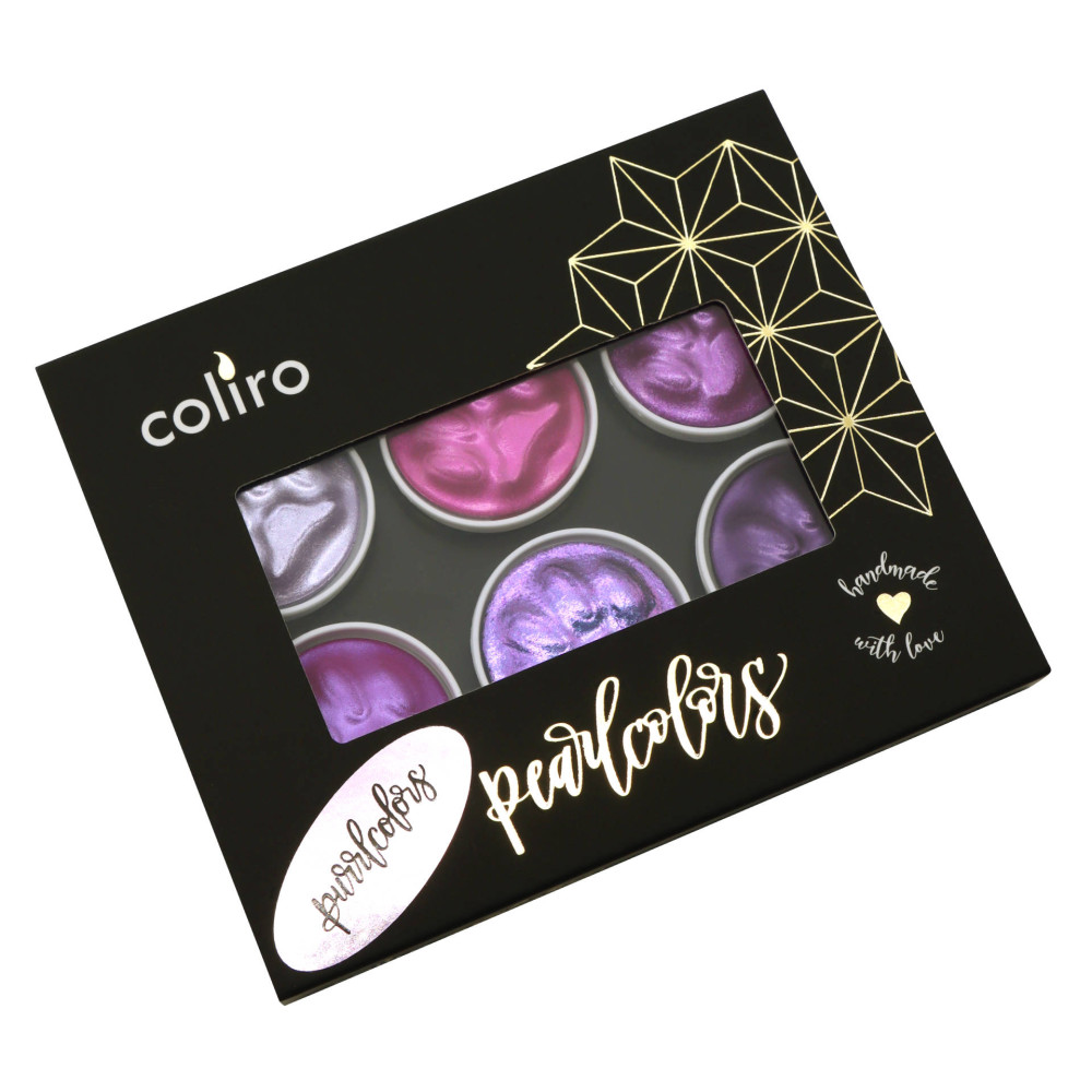 Set of watercolor paints Purrlcolors - Coliro Pearl Colors - 30 mm 6 pcs.