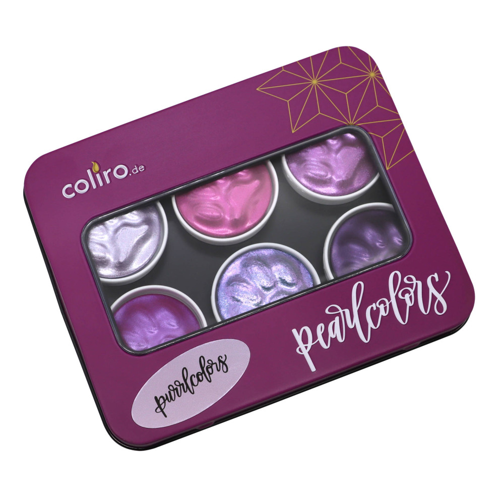 Zestaw akwareli Purrlcolors - Coliro Pearl Colors - 6 kolorów
