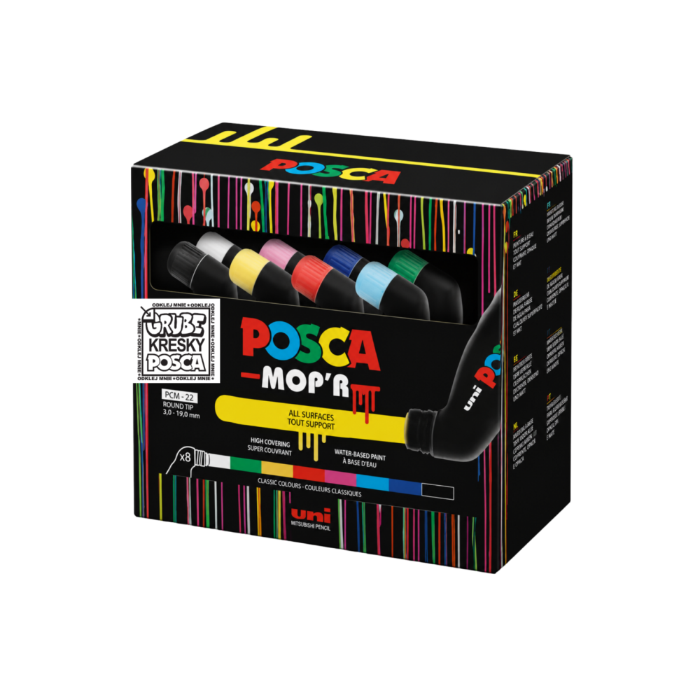 Zestaw markerów Posca MOP'R PCM-22 - Uni - 8 szt.