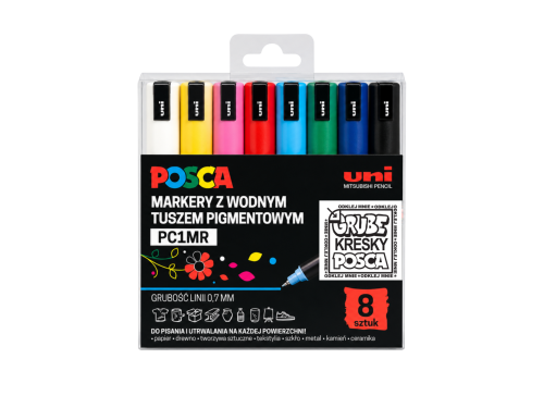 Set of Posca Paint Marker Pen PC-1MR - Uni - 8 pcs.