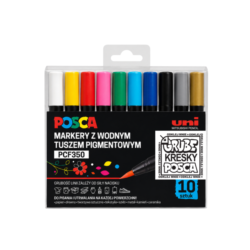 Set of Posca Paint Marker Pen PCF-350 - Uni - 10 pcs.