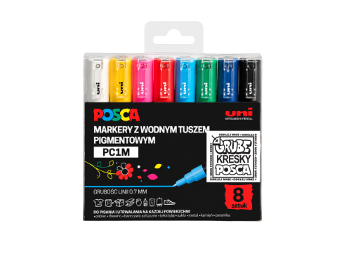 Posca Paint Marker Pen PC-1M - Uni - 8 pcs.