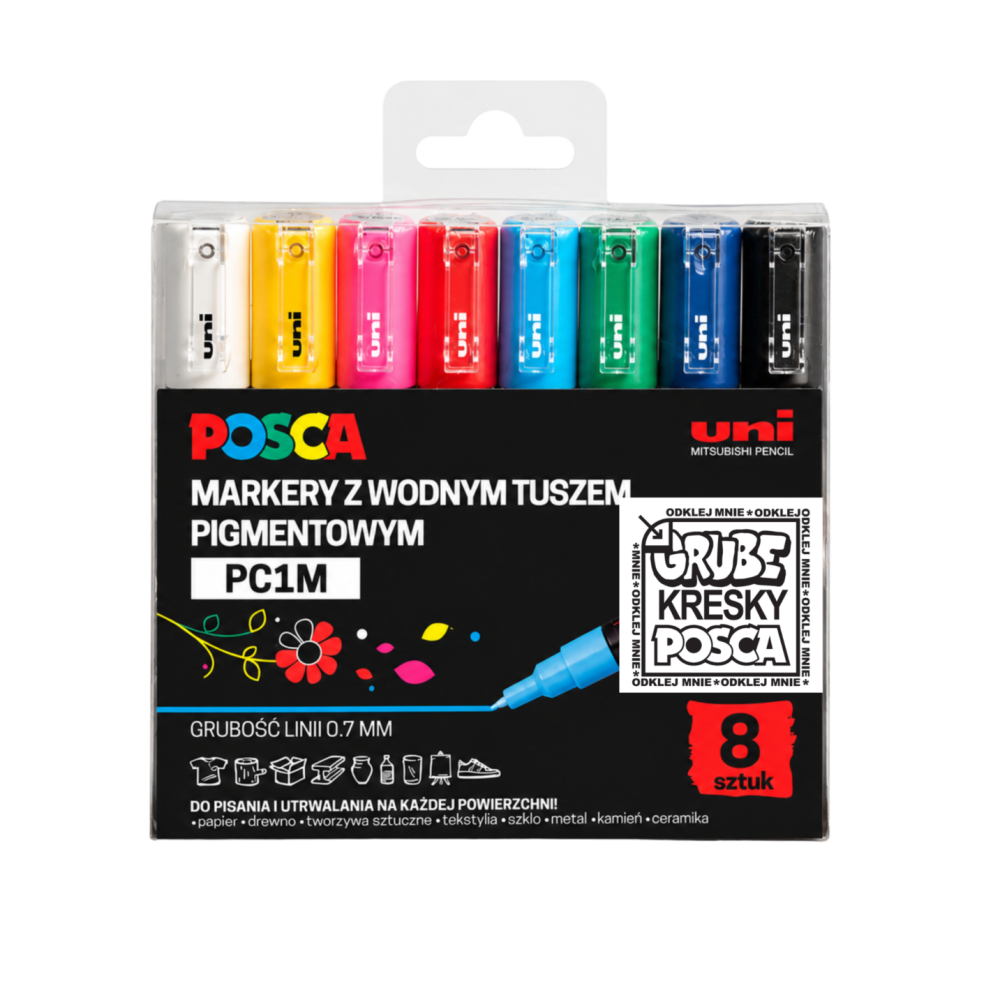Posca Paint Marker Pen PC-1M - Uni - 8 pcs.