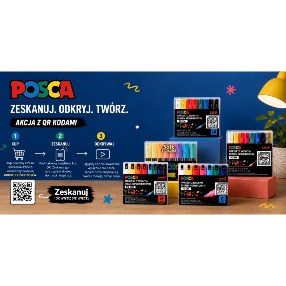 Set of Paint Posca Markers PC-8K - Uni - 8 pcs.