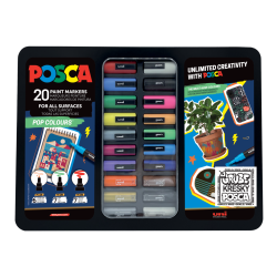 Set of Pop Colours Posca Paint Marker Pens - Uni - 20 pcs.