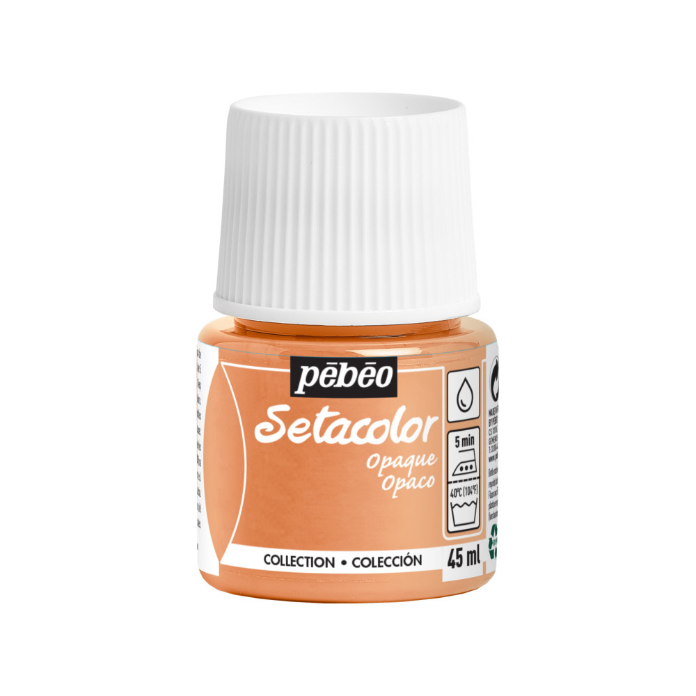 Farba do skór Setacolor Opaque - Pébéo - Peach Orange 45 ml