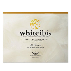 Watercolor paper White Ibis 41 x 31,8 cm - Holbein - cold pressed 300 g 15 sheets