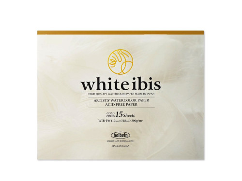 Papier do akwareli White Ibis 41 x 31,8 cm - Holbein - cold press 300 g 15 ark.
