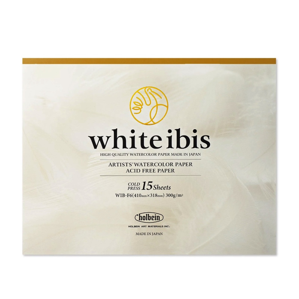 Watercolor paper White Ibis 41 x 31,8 cm - Holbein - cold pressed 300 g 15 sheets
