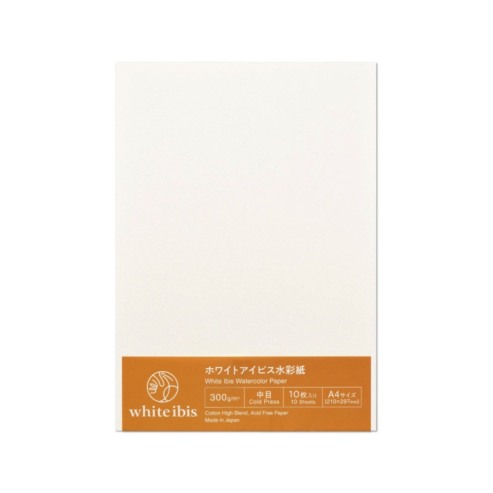 Papier do akwareli White Ibis A4 - Holbein - cold press 300 g 10 ark.