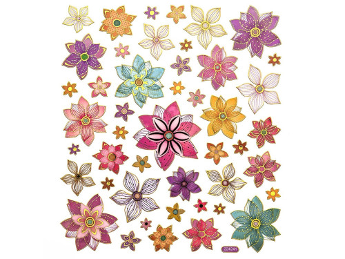 Stickers - Flowers, 46 pcs