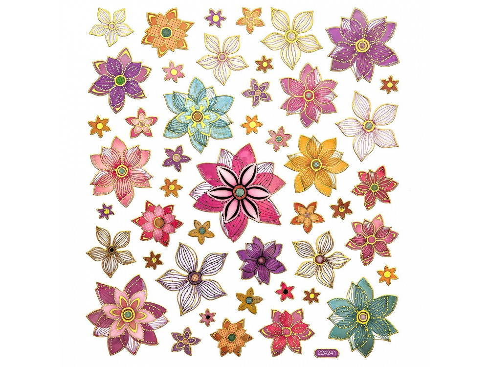 Stickers - Flowers, 46 pcs