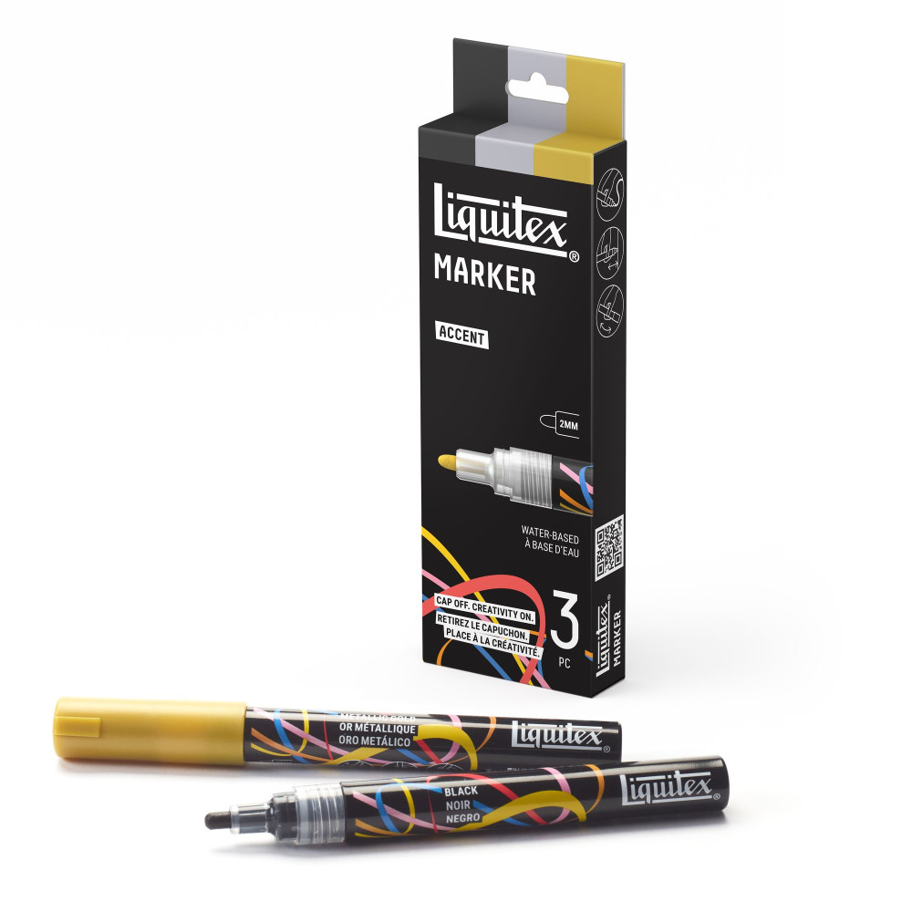 Accent Acrylic Paint Marker Set – Liquitex – 3 pcs.