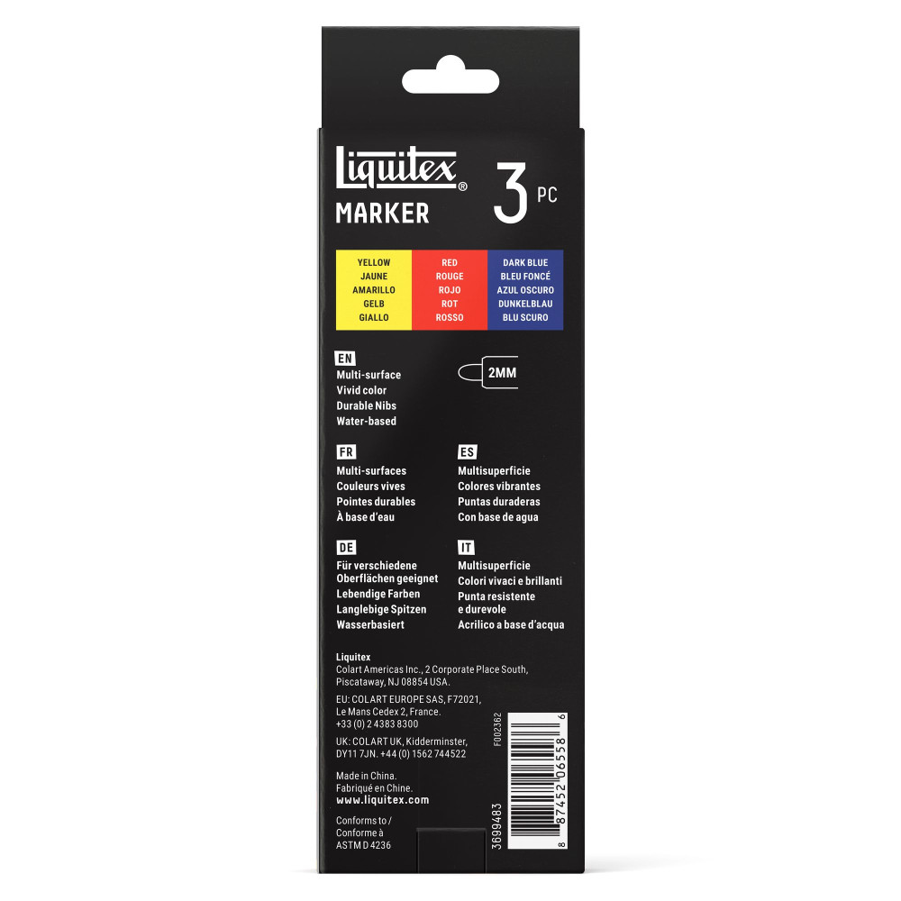 Primary Acrylic Paint Marker Set – Liquitex – 3 pcs.