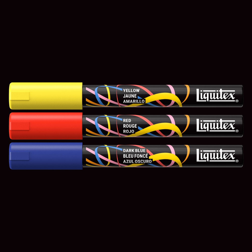 Zestaw markerów akrylowych Primary - Liquitex - 3 szt.