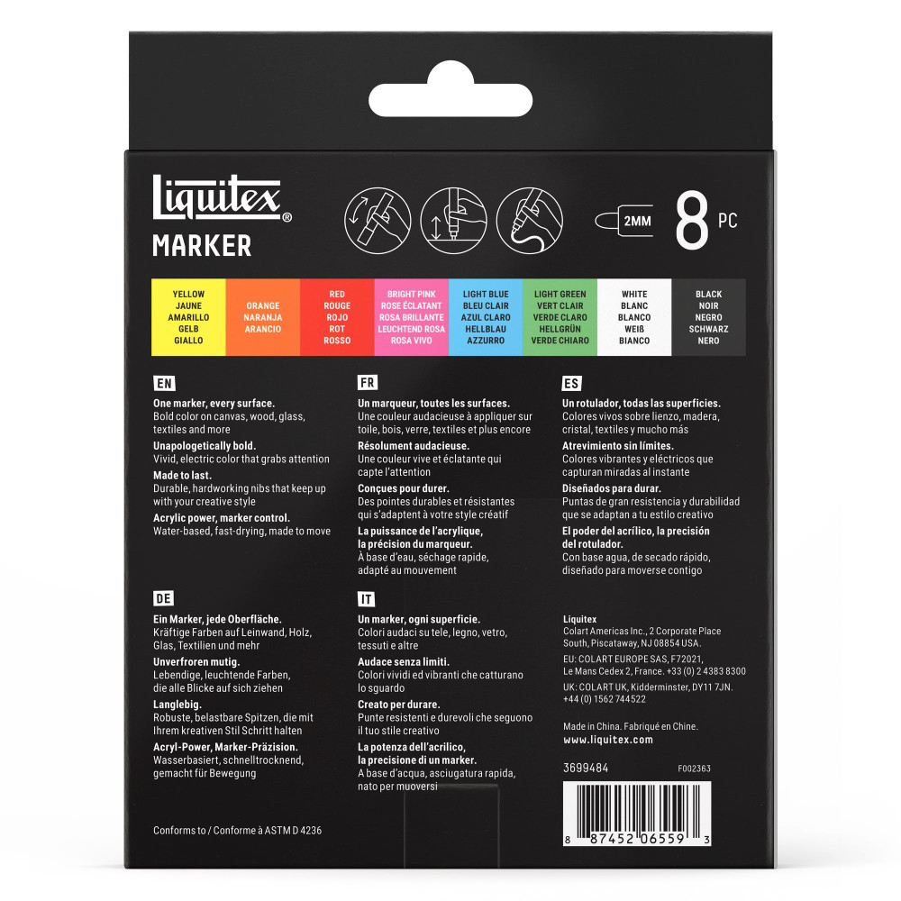 Essential Acrylic Paint Marker Set – Liquitex – 8 pcs.