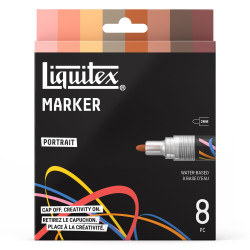 Zestaw markerów akrylowych Portrait - Liquitex - 8 szt.