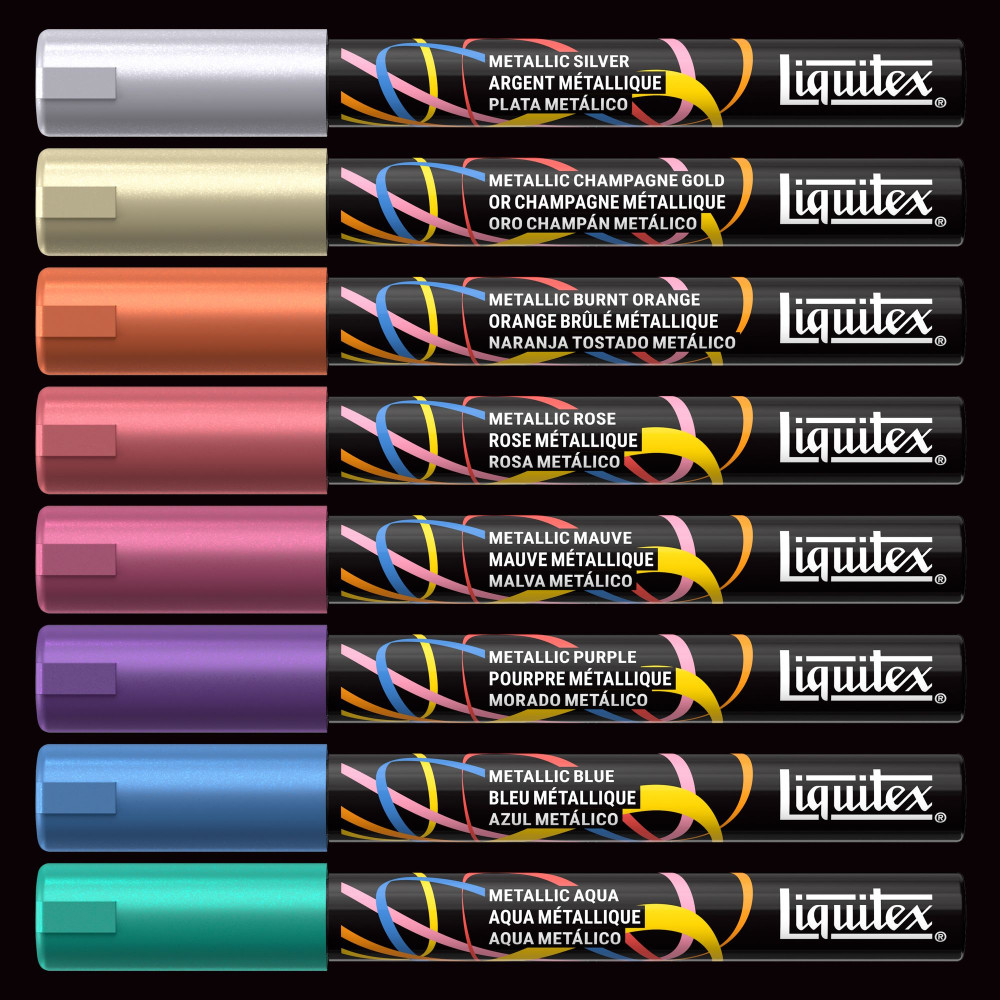 Zestaw markerów akrylowych Metallic - Liquitex - 8 szt.