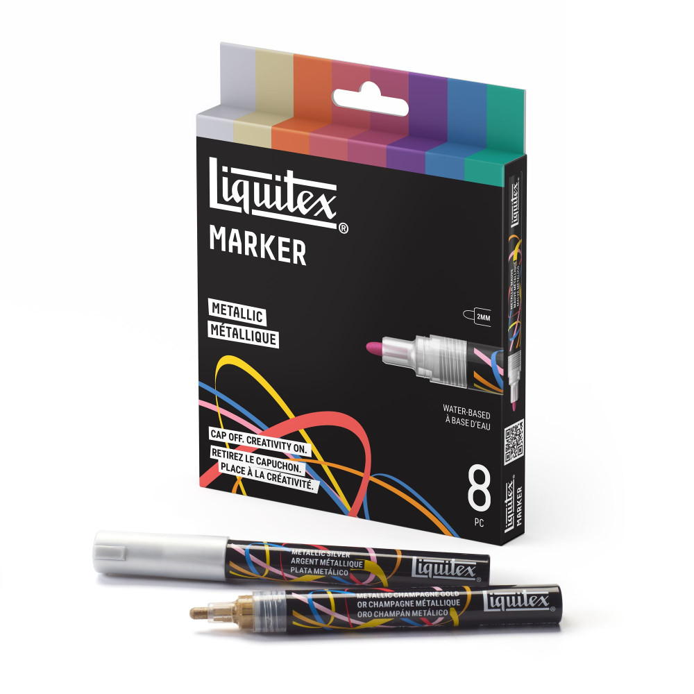 Zestaw markerów akrylowych Metallic - Liquitex - 8 szt.