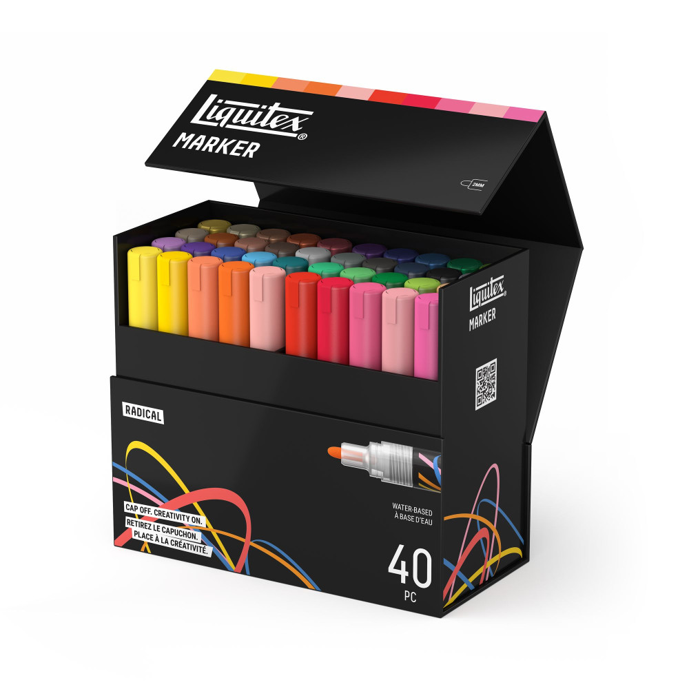Zestaw markerów akrylowych Radical - Liquitex - 40 szt.