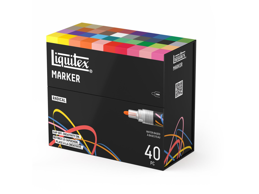 Zestaw markerów akrylowych Radical - Liquitex - 40 szt.