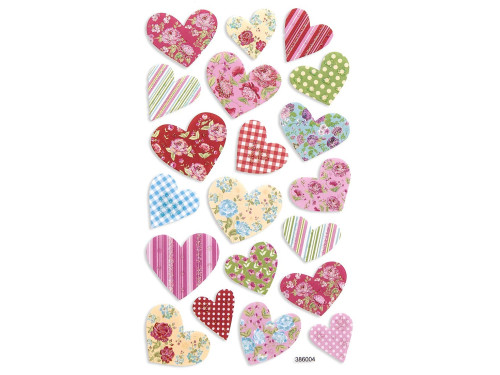 Foam Stickers - Hearts, 20 pcs.