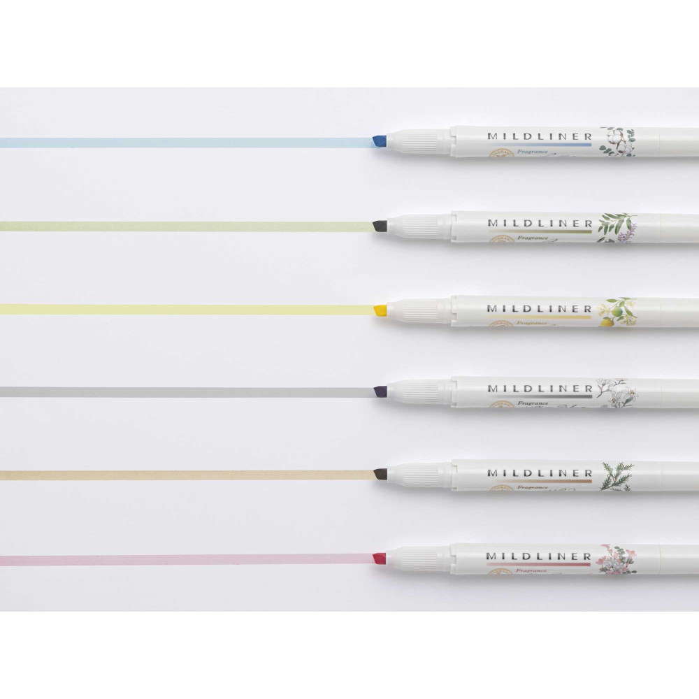 Zestaw dwustronnych zakreślaczy Mildliner Fragrance - Zebra - 6 szt.