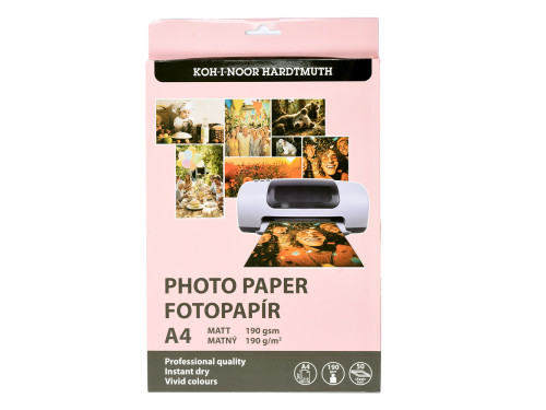 Matte Photo Paper A4 – Koh-I-Noor – 190 g/m² 50 Sheets